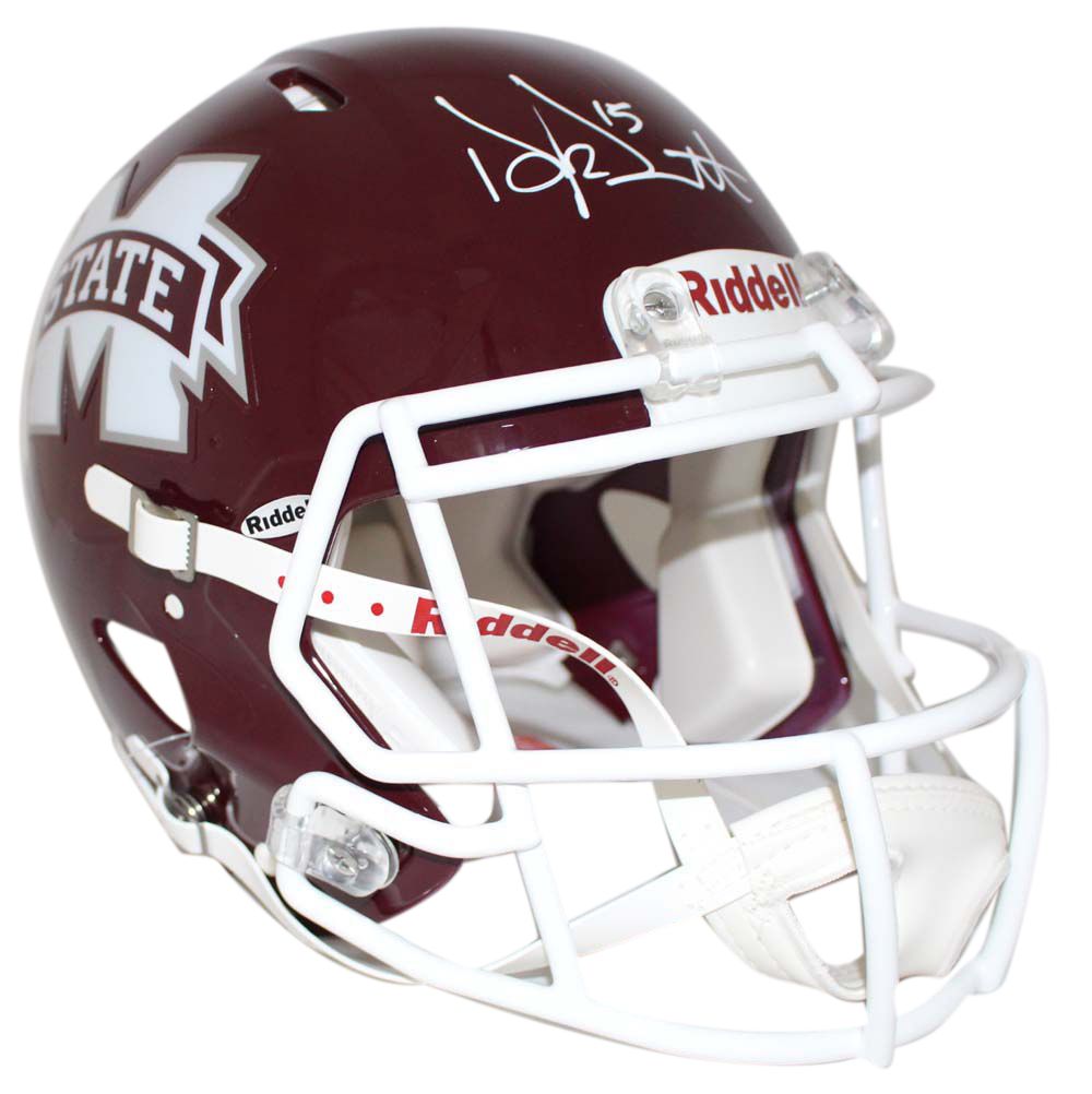 Dak Prescott Autographed Mississippi State Bulldogs Authentic Helmet JSA