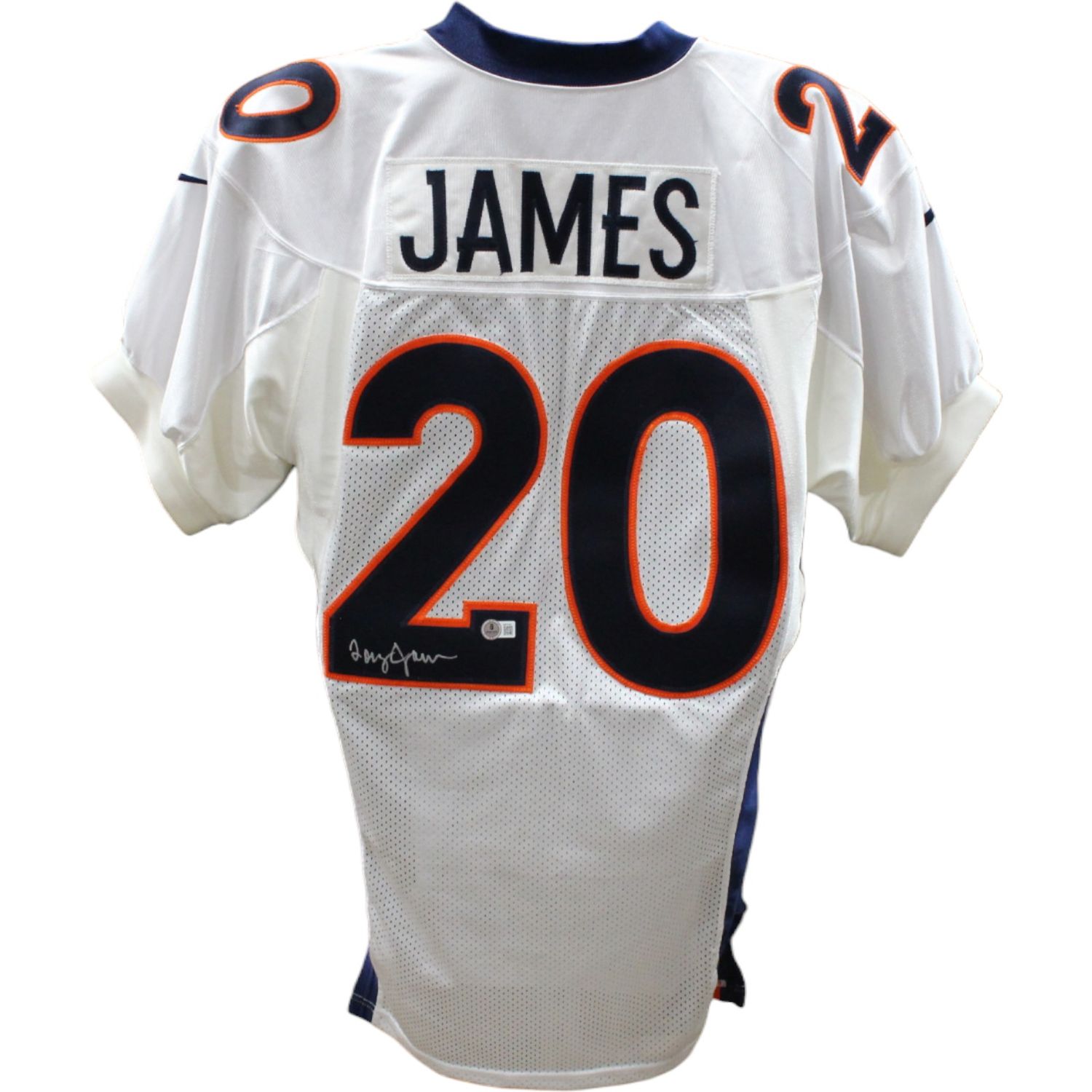 Tory James Signed Broncos Game Issued Nike Proline L Jersey BAS 45494