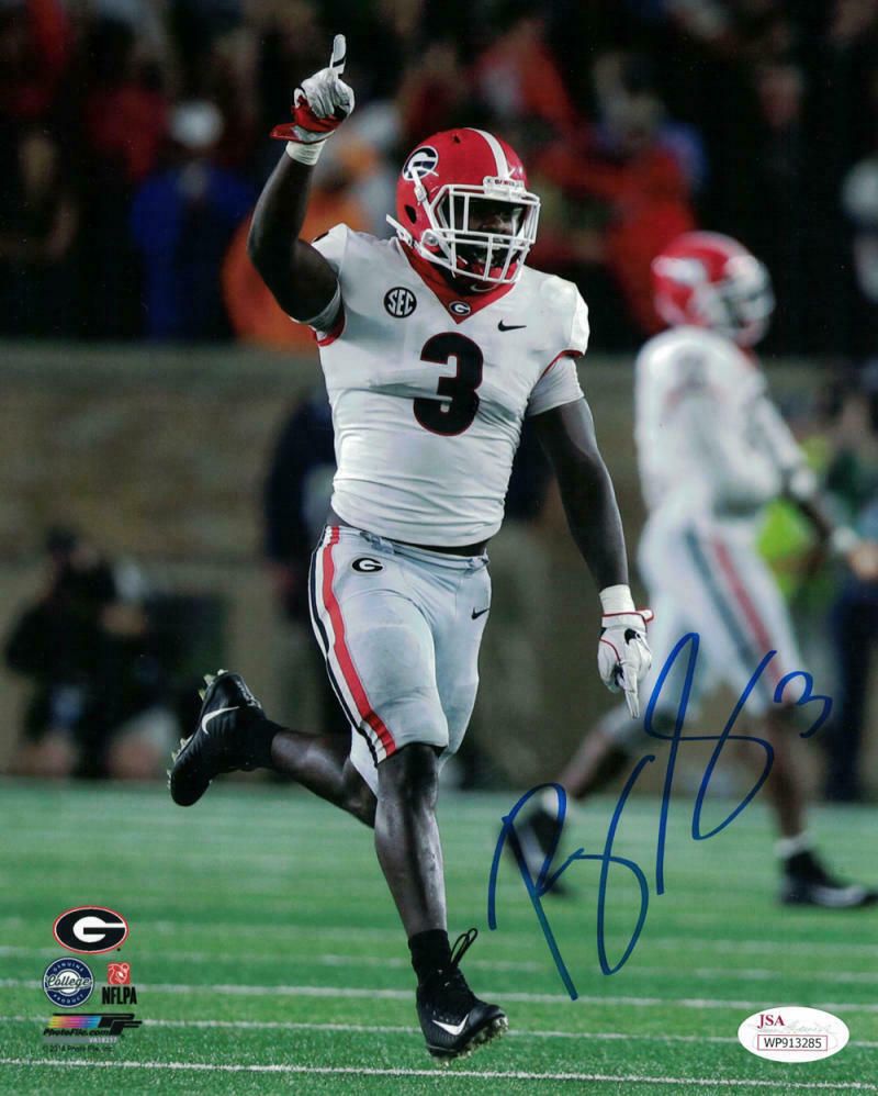 Roquan Smith Autographed Georgia Bulldogs 8x10 Photo JSA