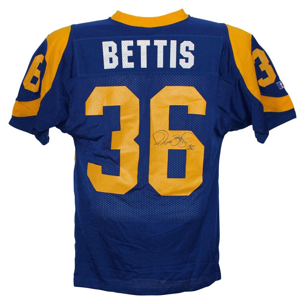 Jerome Bettis Autographed St Louis Rams Russell Authentic Blue 44 Jersey