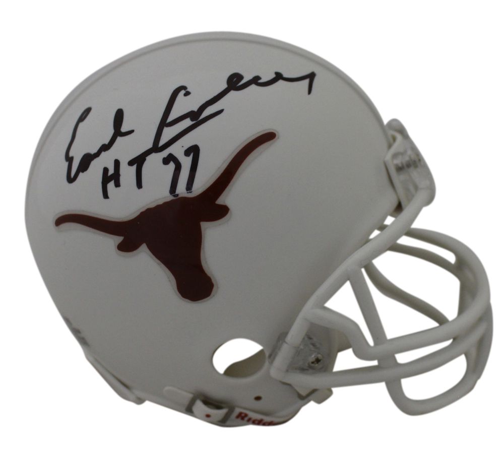Earl Campbell Autographed Texas Longhorns Mini Helmet HT JSA