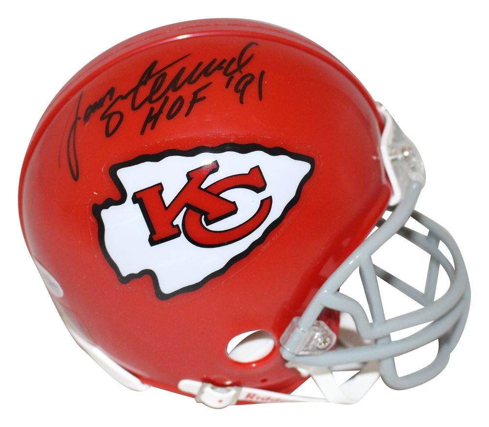 Jan Stenerud Autographed/Signed Kansas City Chiefs Mini Helmet HOF BAS