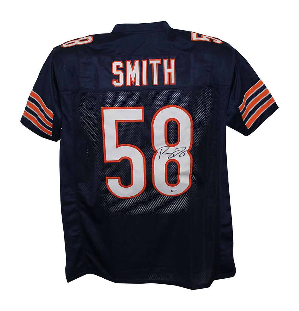 Roquan Smith Autographed/Signed Pro Style Navy Blue XL Jersey BAS