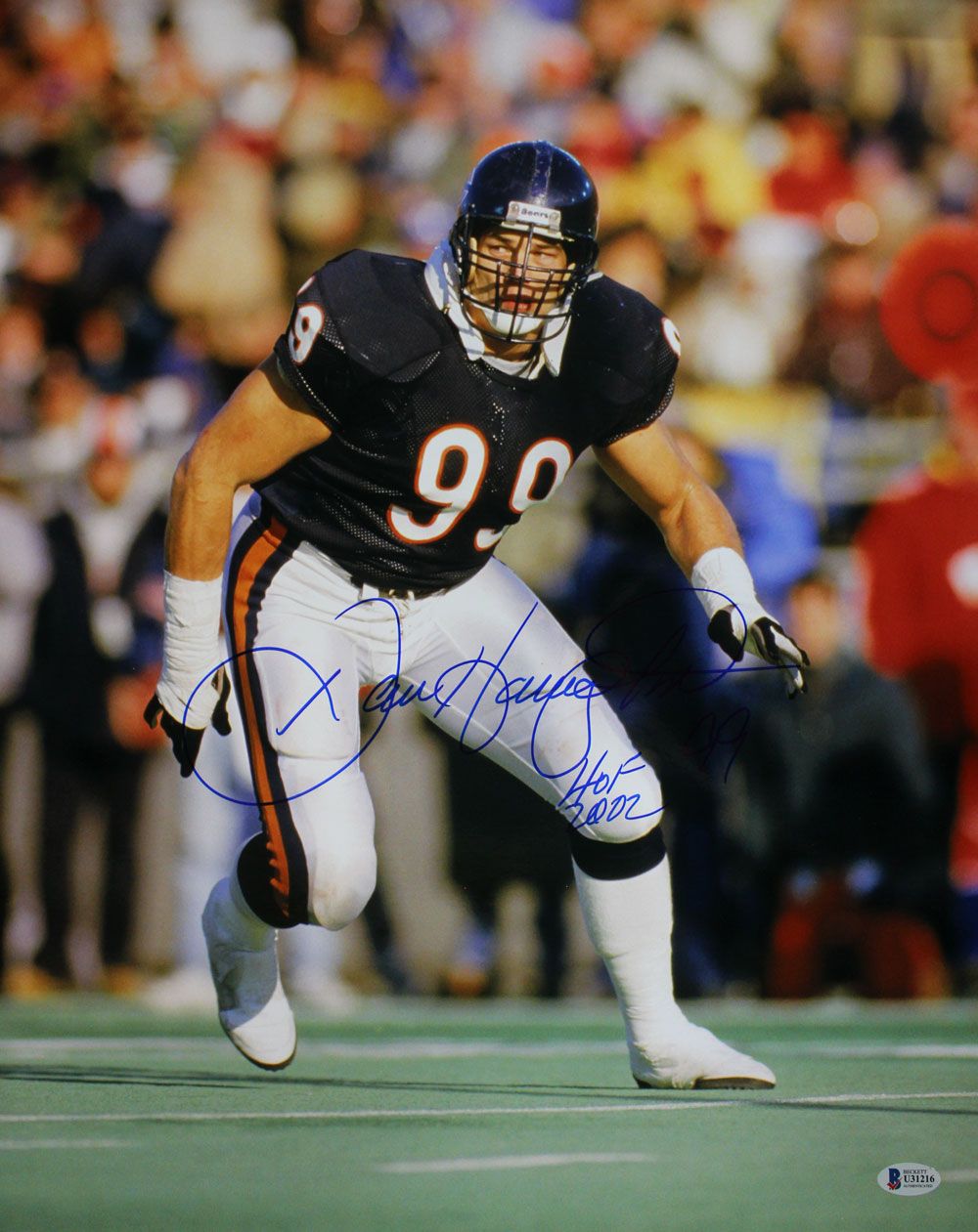Dan Hampton Autographed/Signed Chicago Bears 16x20 Photo HOF BAS