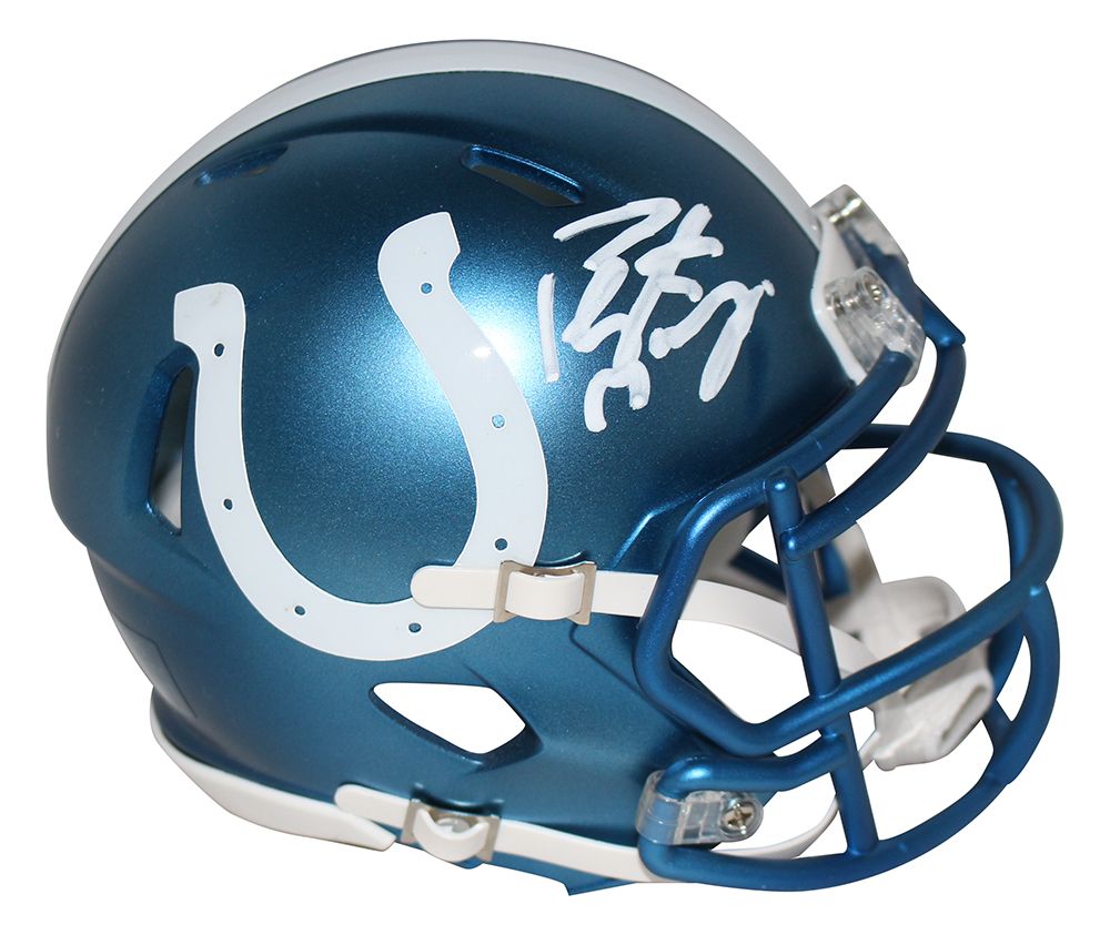Peyton Manning Autographed Indianapolis Colts Blaze Mini Helmet FAN