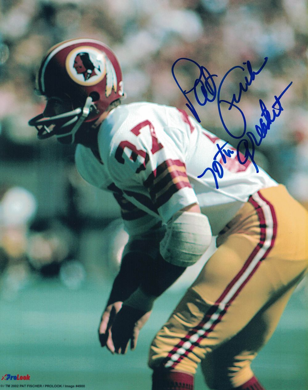 Pat Fischer Autographed/Signed Washington Redskins 8x10 Photo