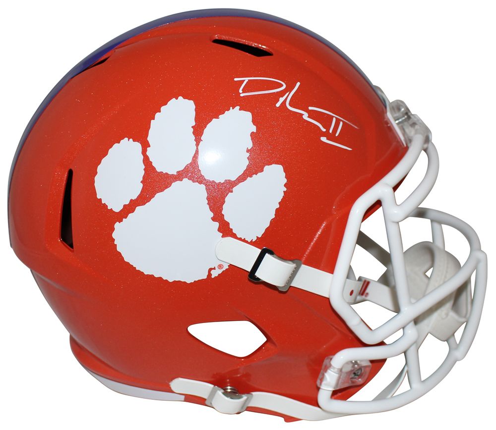Dexter Lawrence Autographed/Signed Clemson Tigers Speed Replica Helmet JSA