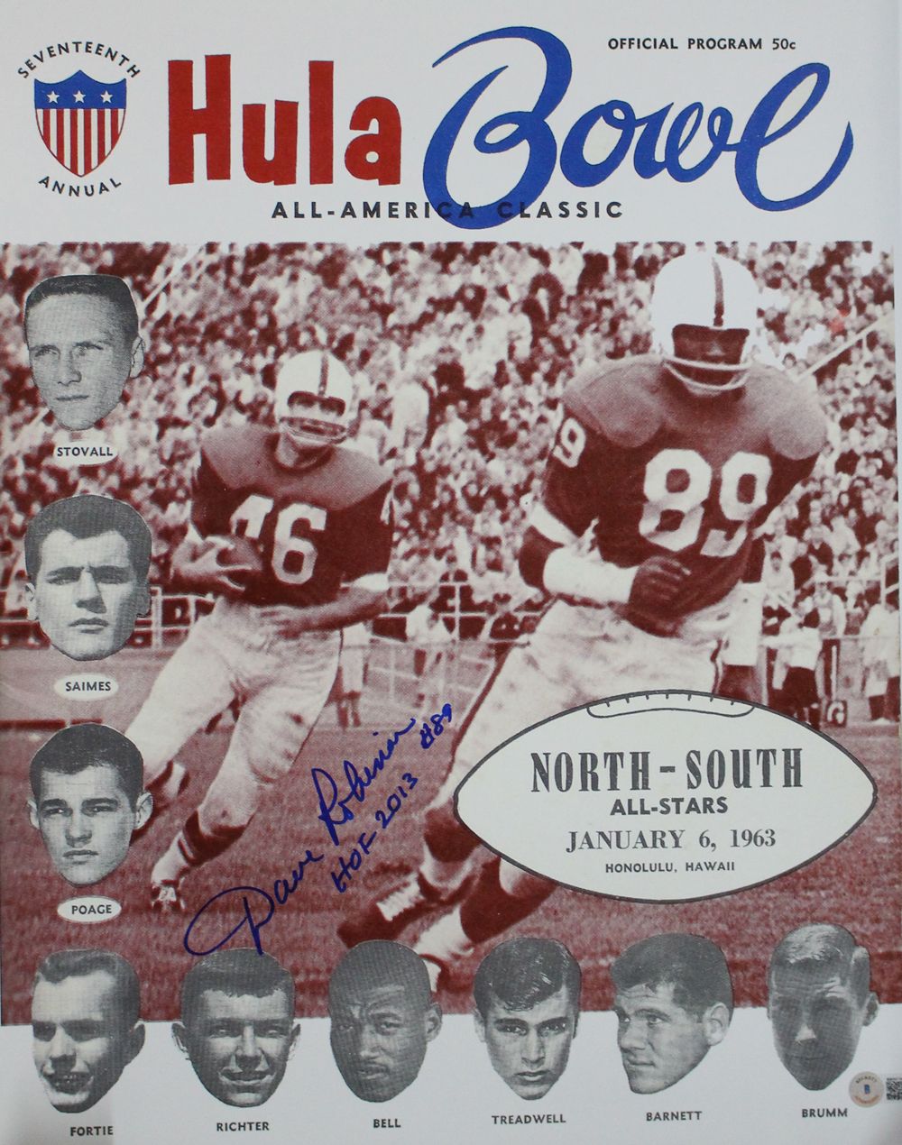Dave Robinson Signed Penn State Nittany Lions 16x20 Photo HOF Beckett
