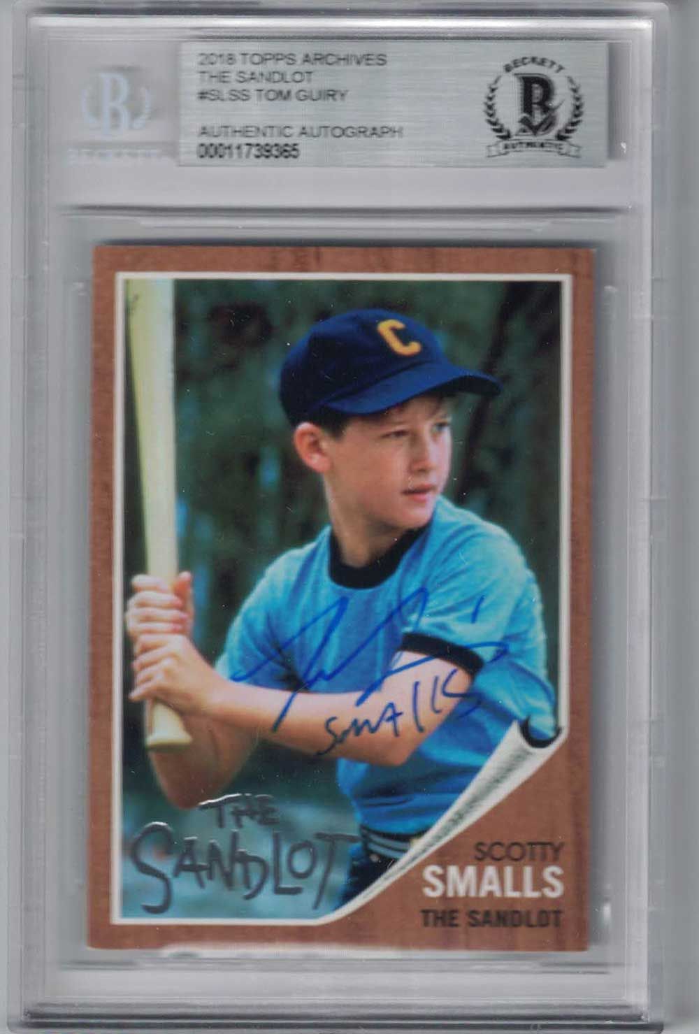 Tom Guiry Autographed Sandlot 2018 Topps Archives Card Smalls BAS Slab