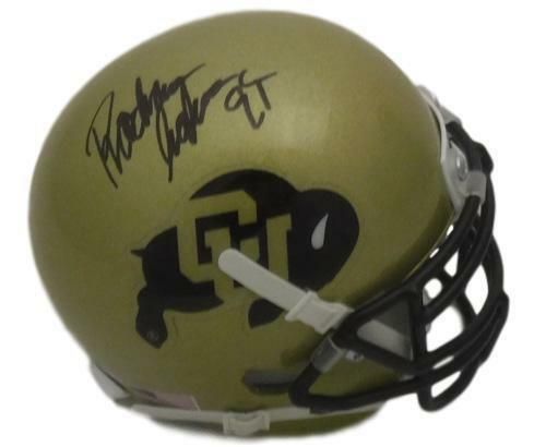 Rashaan Salaam Autographed Colorado Buffaloes Schutt Mini Helmet Steiner