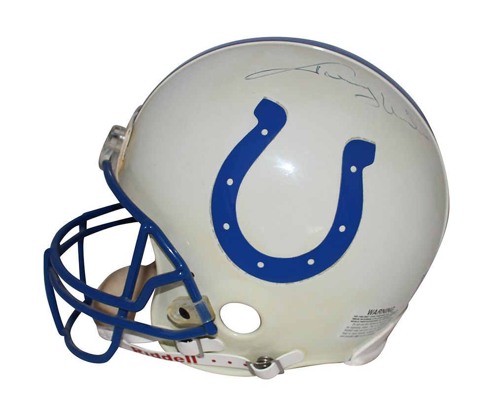 Johnny Unitas Autographed/Signed Baltimore Colts Authentic Helmet JSA