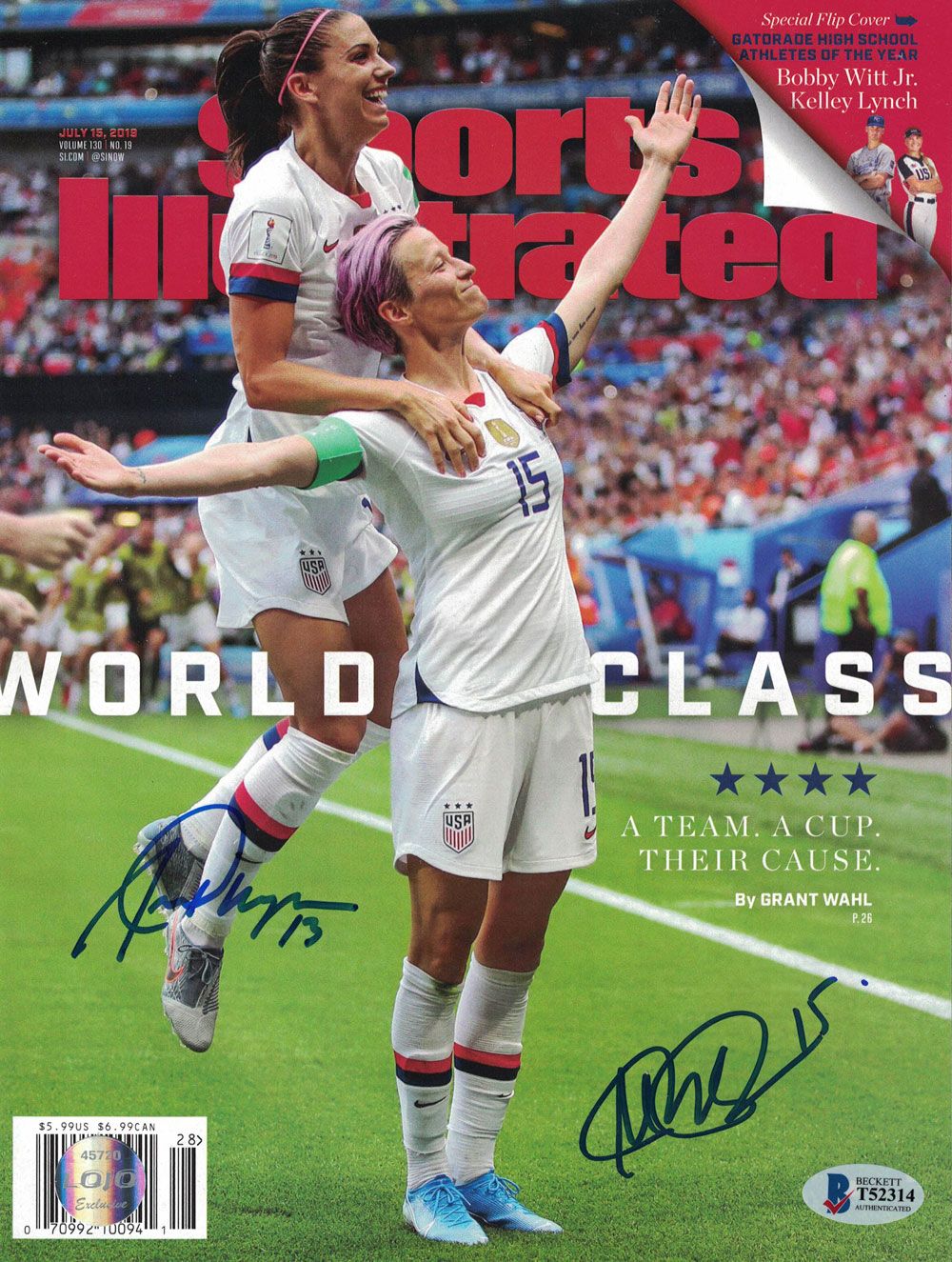 Alex Morgan &amp; Magan Rapinoe USA Soccer Sports Illustrated Magazine BAS