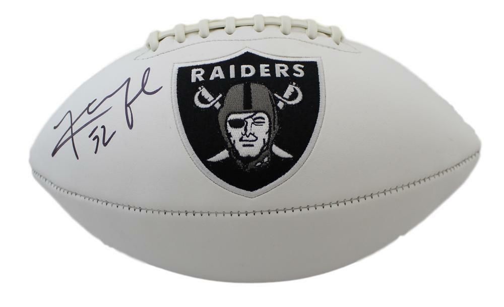 Khalil Mack Autographed Oakland Raiders Logo Football JSA
