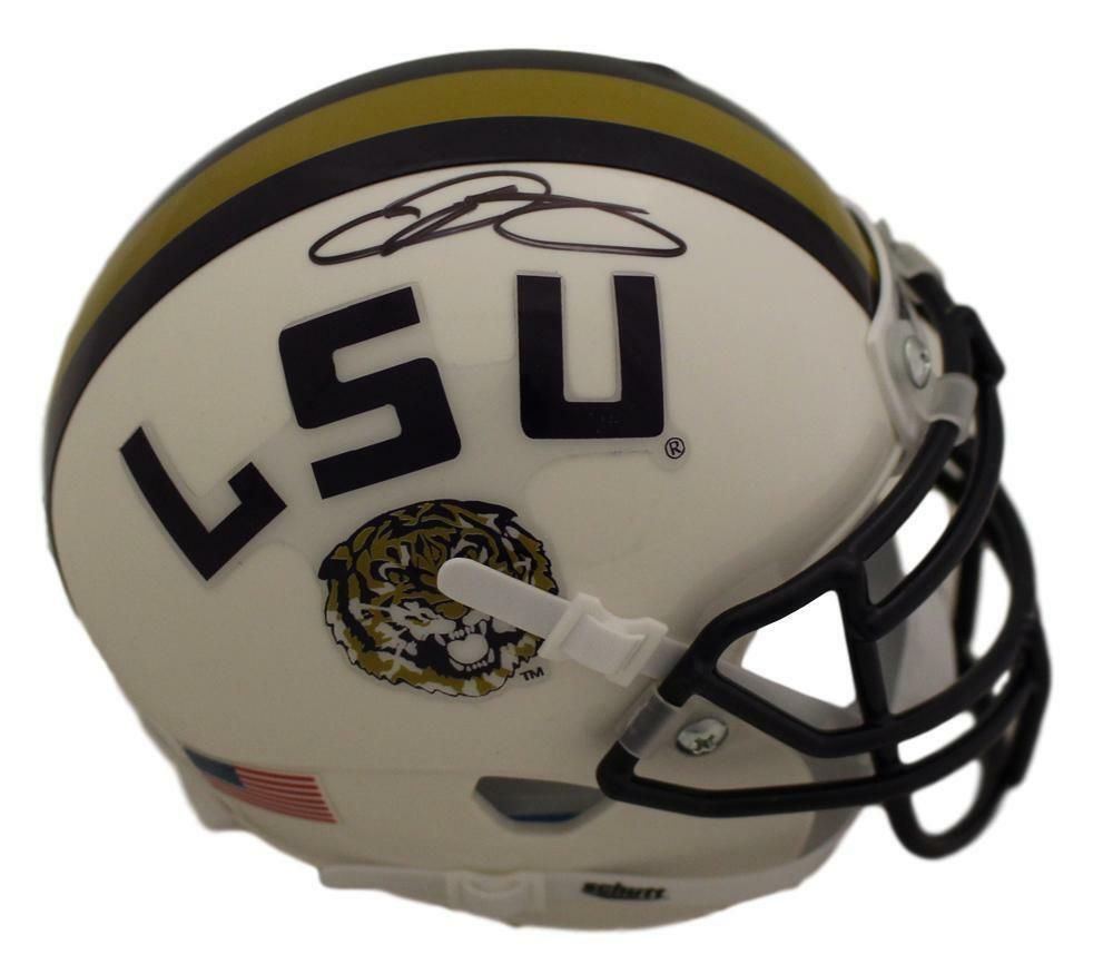 Odell Beckham Jr. Autographed LSU (White) Tigers Ridell Speed Mini Helmet JSA