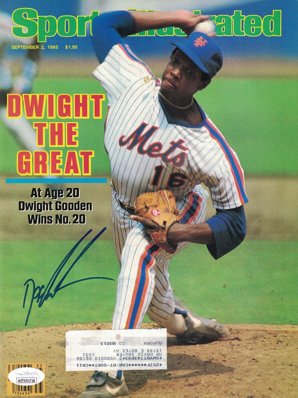 Dwight Gooden Signed New York Mets Sports Illustrated 1985 Magazine JSA