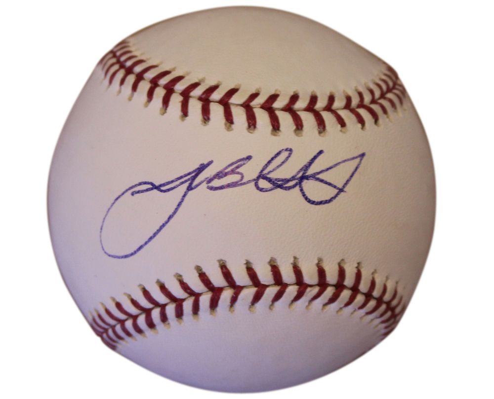 Josh Beckett Autographed/Signed Florida Marlins OML Baseball MLB