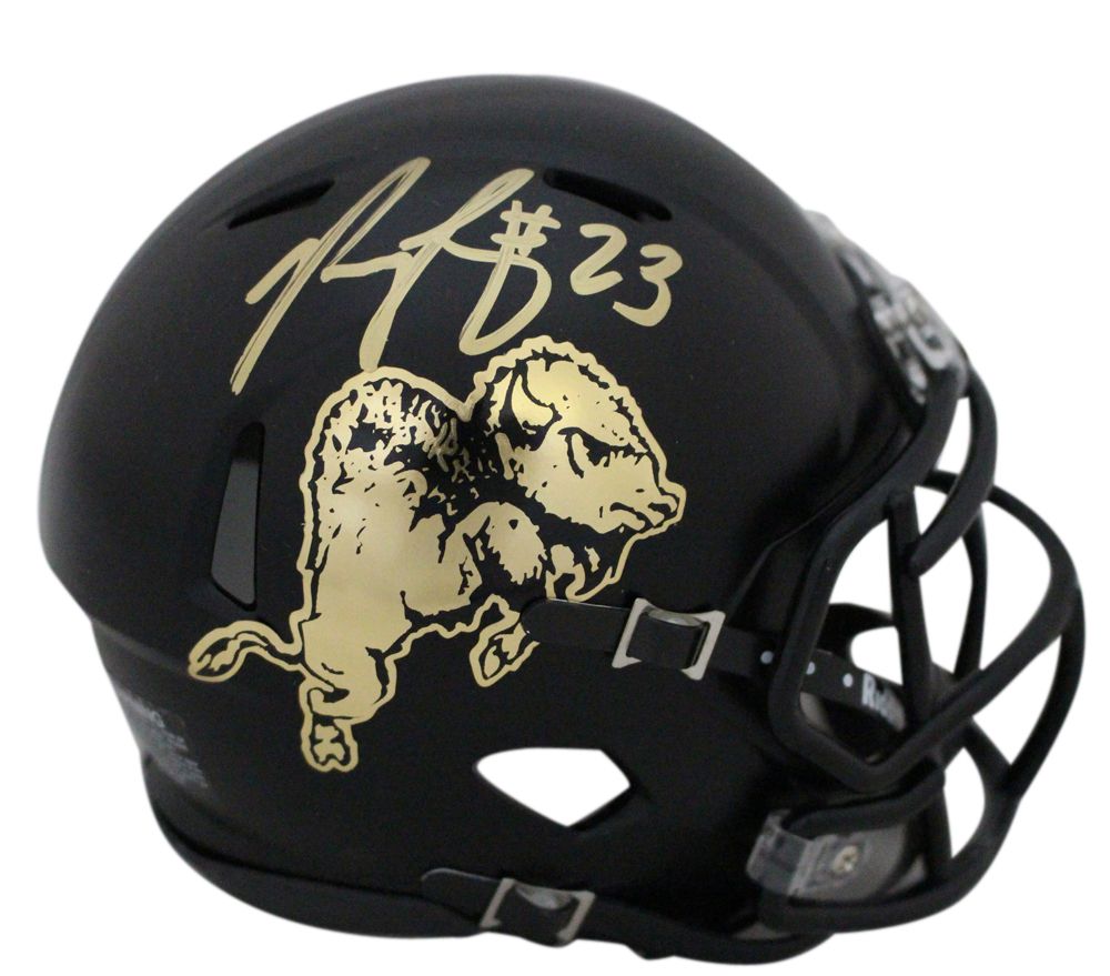Phillip Lindsay Signed Colorado Buffaloes Chrome Speed Mini Helmet JSA