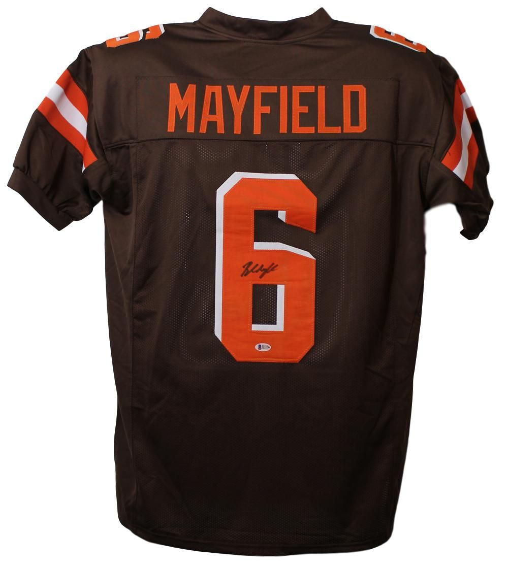 Baker Mayfield Autographed Cleveland Browns XL Brown Jersey BAS