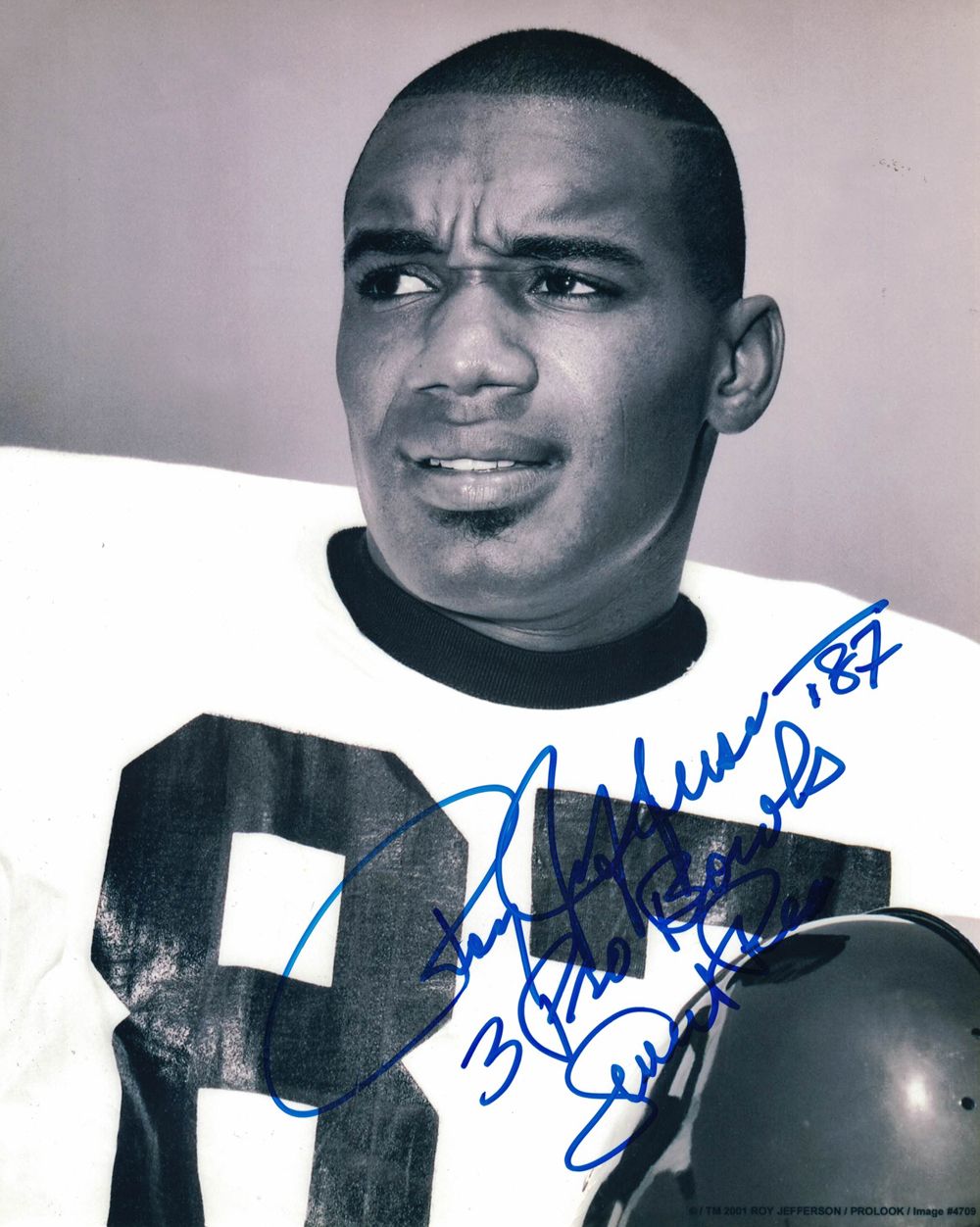 Roy Jefferson Autographed/Signed Baltimore Colts 8x10 Photo 2 Insc