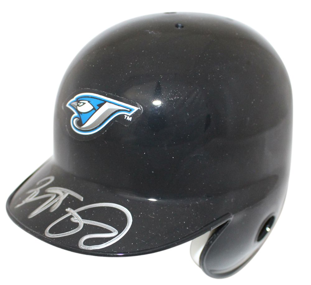 Brett Lawrie Autographed Toronto Blue Jays Mini Batting Helmet JSA