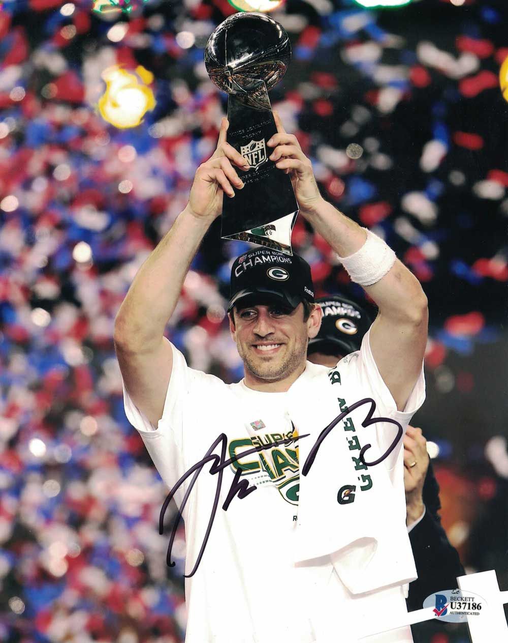 Aaron Rodgers Autographed/Signed Green Bay Packers 8x10 Photo BAS