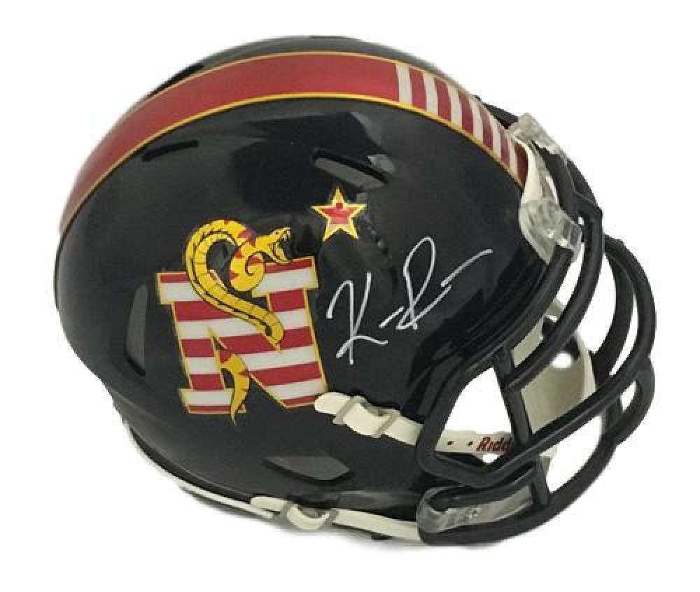 Keenan Reynolds Autographed Navy Midshipmen Don&#39;t Tread Mini Helmet JSA