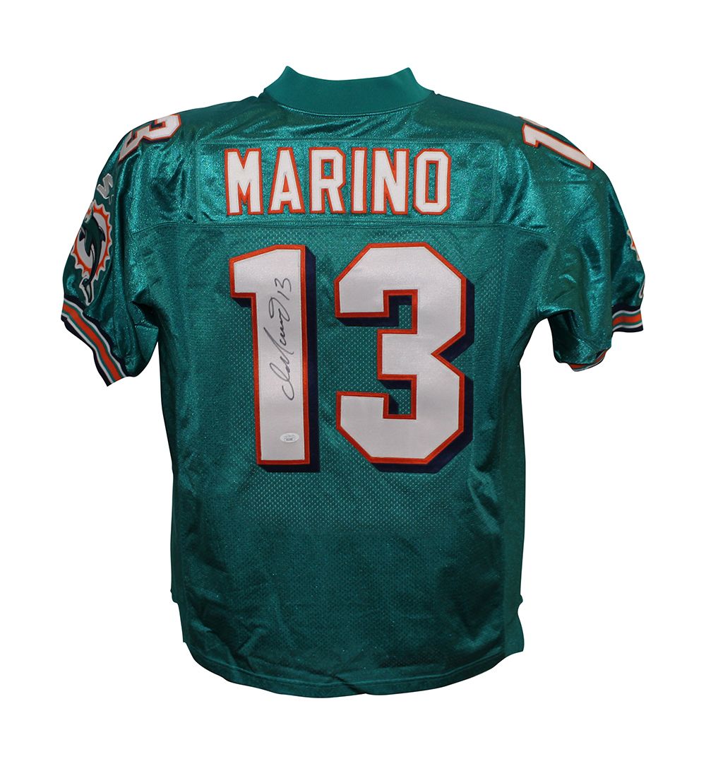 Dan Marino Autographed/ Signed Miami Dolphins Teal Starter 48 Jersey JSA