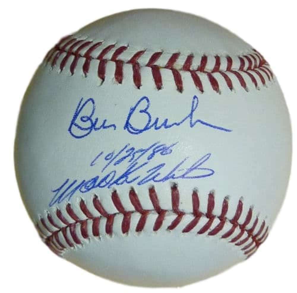 Bill Buckner &amp; Mookie Wilson Autographed Boston Red Sox/New York Mets OML baseball JSA