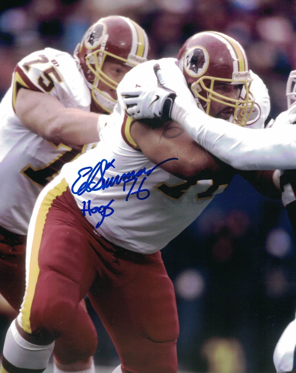 Ed Simmons Autographed/Signed Washington Redskins 8x10 Photo Hogs