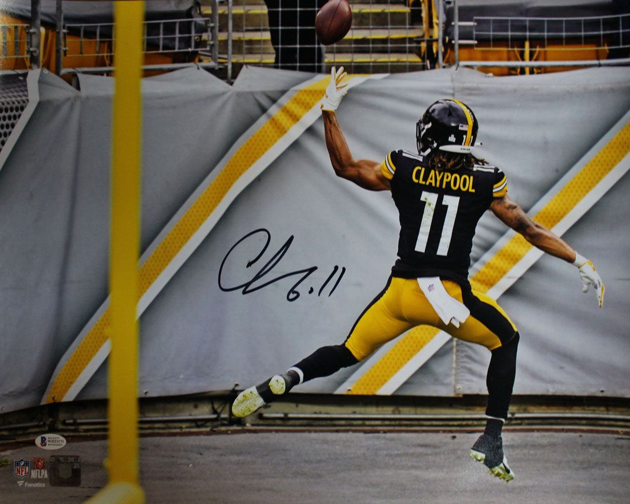 Chase Claypool Autographed/Signed Pittsburgh Steelers 16x20 Photo BAS