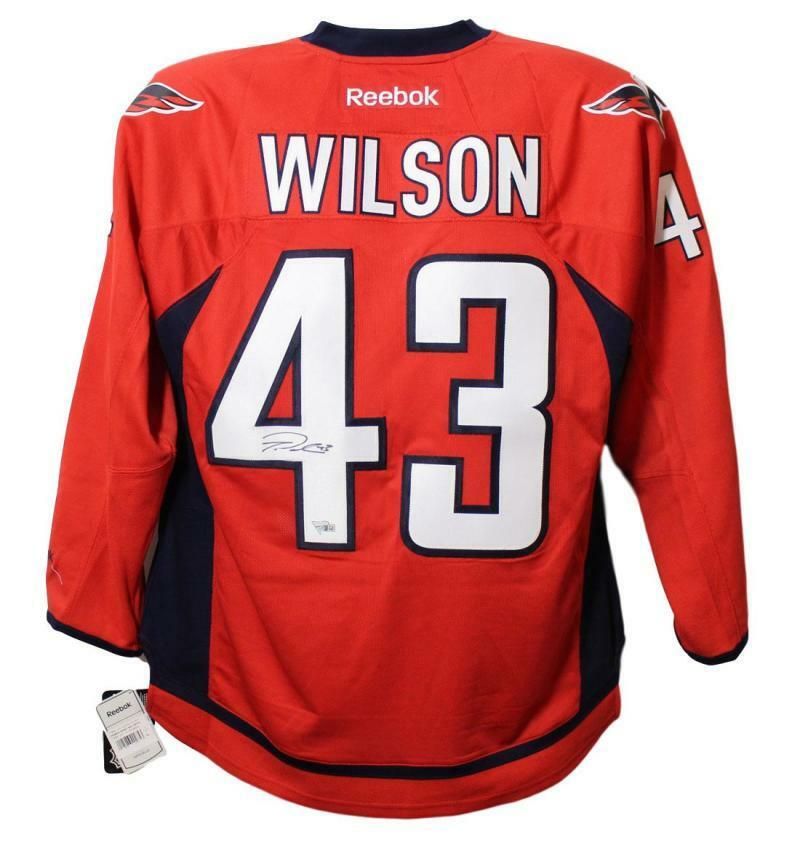 Tom Wilson Autographed Washington Capitals Reebok Red XL Jersey FAN