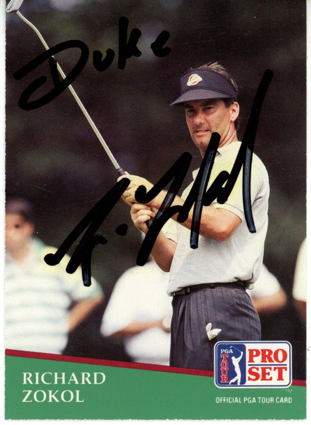 Richard Zokol Signed 1991 Pro Set #35 Trading Card w/Duke Beckett 44909