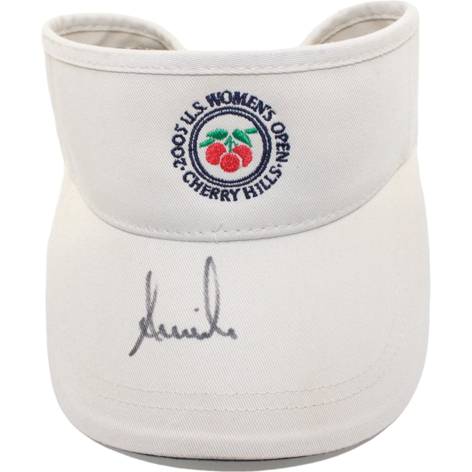 Annika Sorenstam Autographed LPGA Women&#39;s Open Visor Hat Beckett 44296