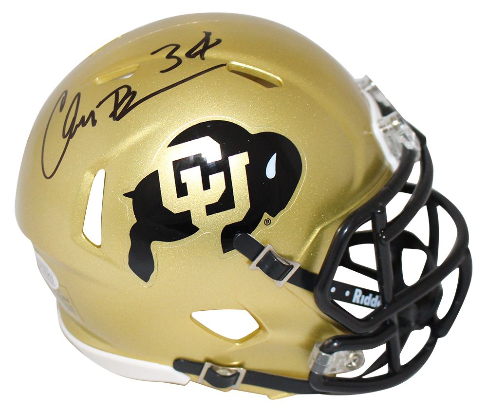 Chad Brown Autographed/Signed Colorado Buffaloes Mini Helmet BAS