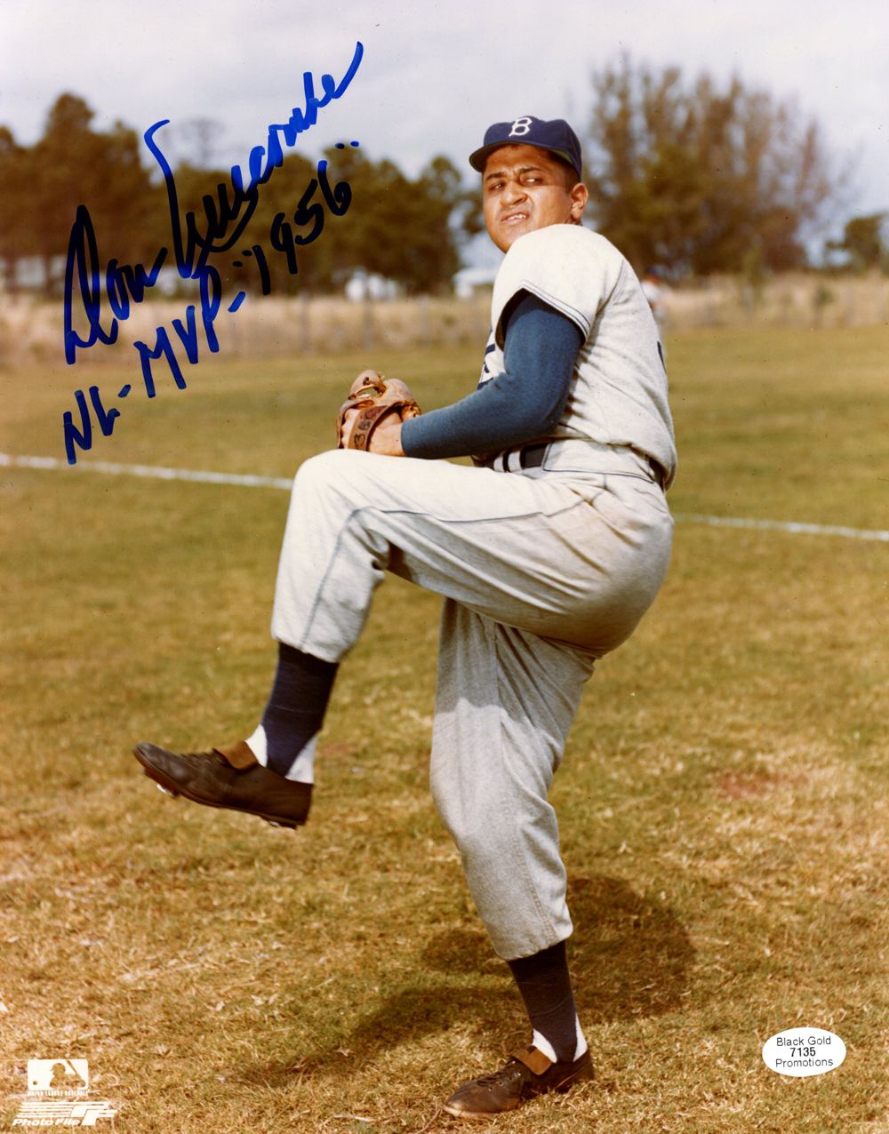 Don Newcombe Autographed/Signed Brooklyn Dodgers 8x10 Photo