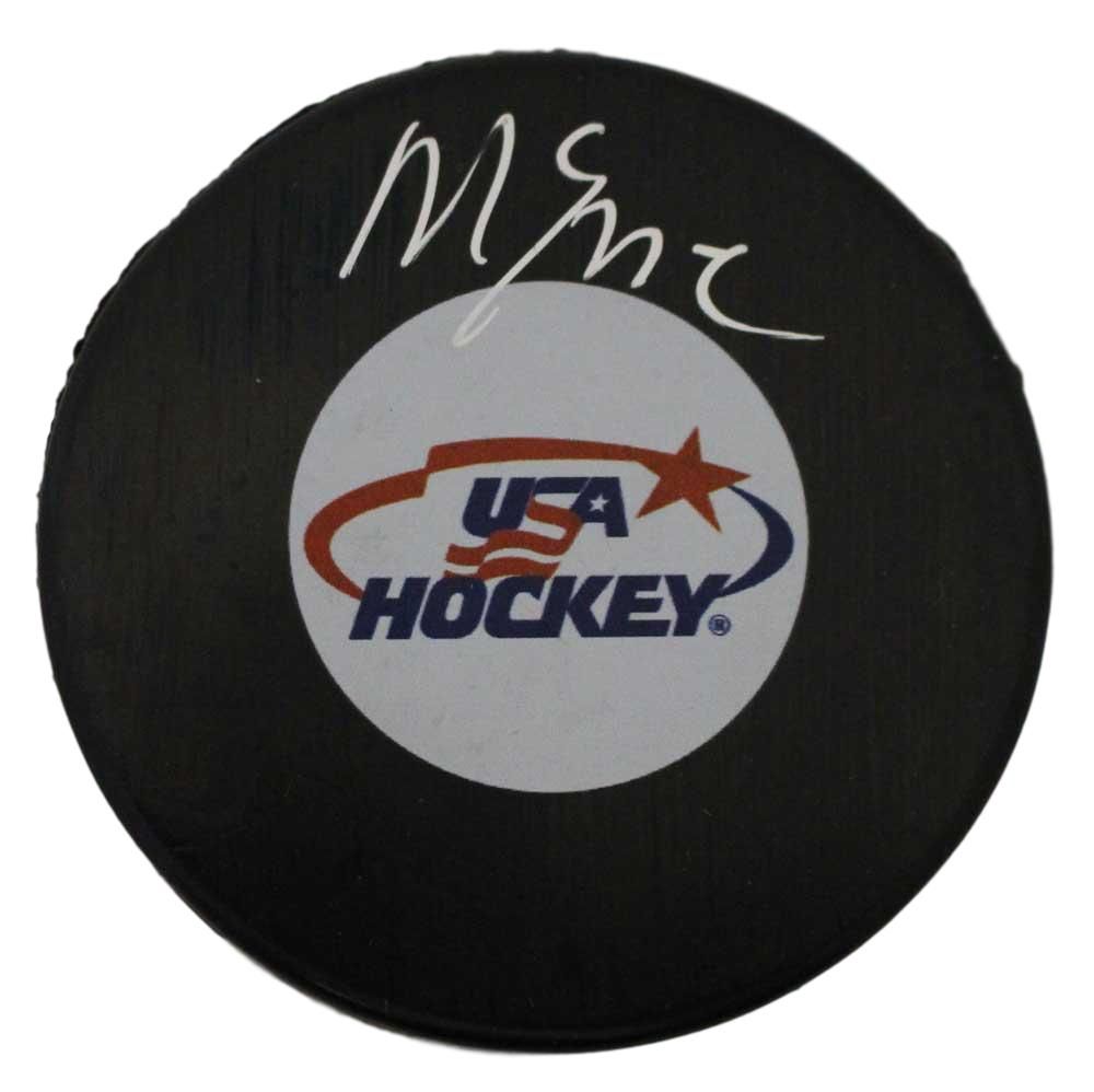 Mike Eruzione Autographed/Signed 1980 Team USA Hockey Logo Puck JSA
