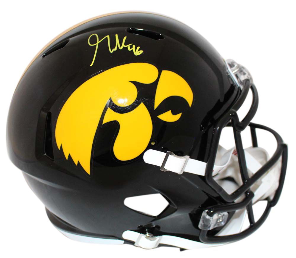 George Kittle Autographed/Signed Iowa Hawkeyes Speed Replica Helmet BAS