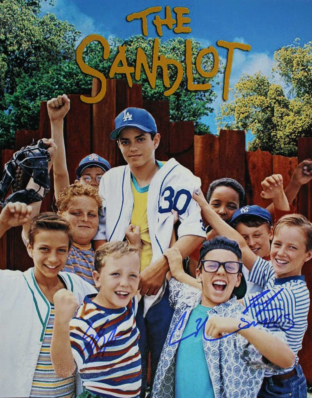 Tom Guiry Chancy Leopardi &amp; Obedzinski Signed Sandlot 11x14 Photo Smalls