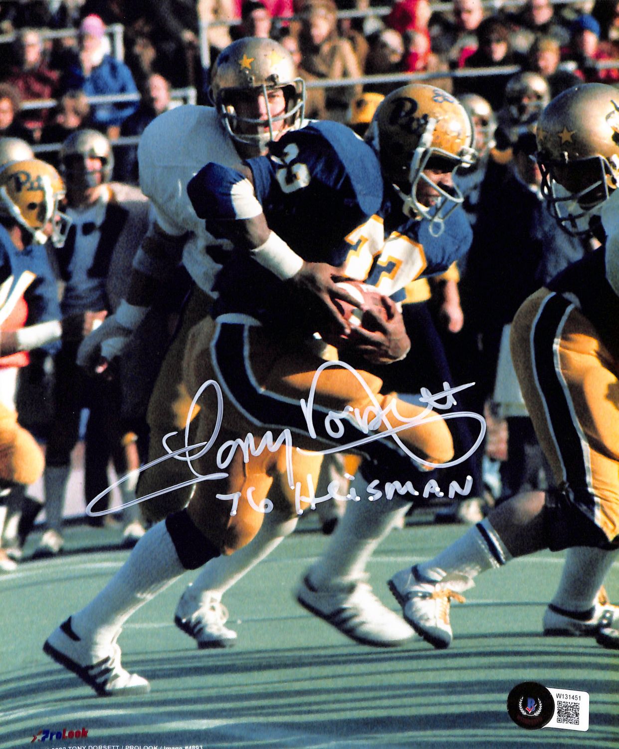 Tony Dorsett Signed Pittsburgh Panthers 8x10 Photo &#39;76 Heisman Beckett