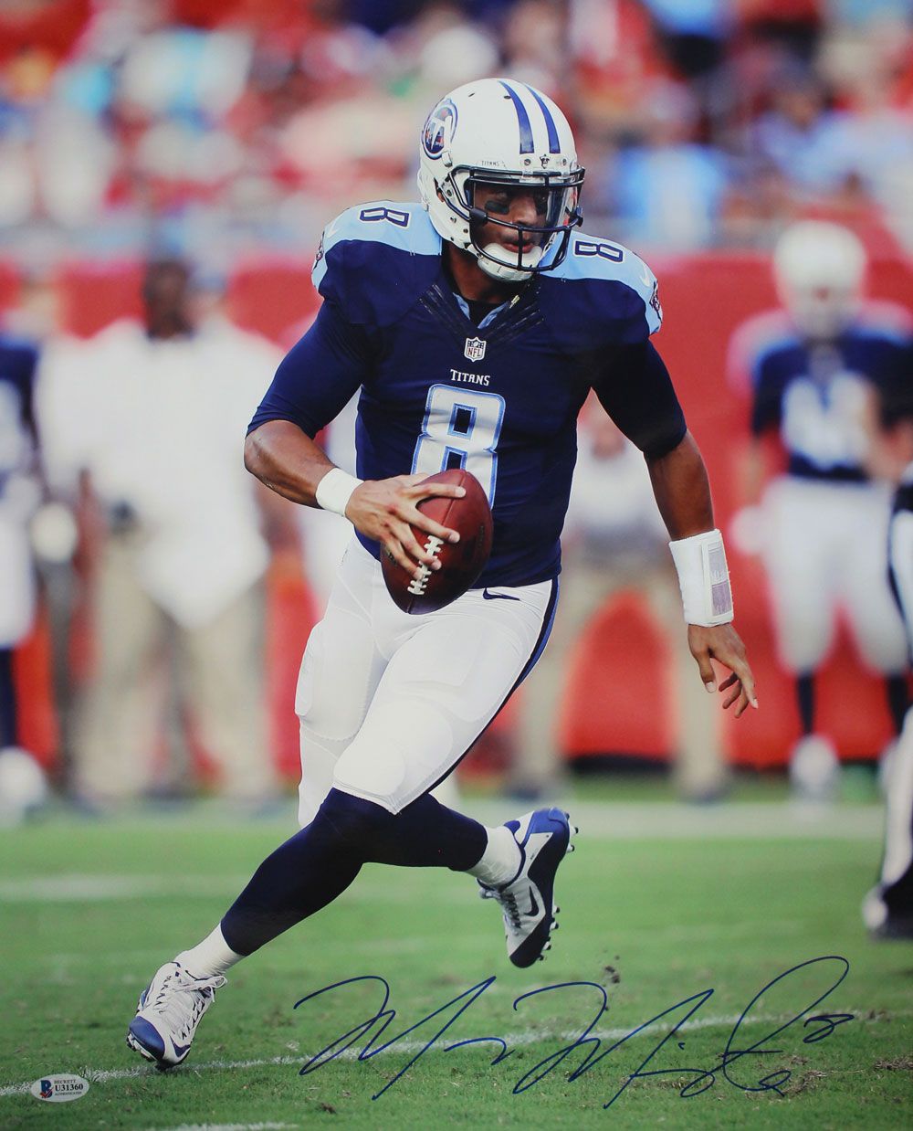 Marcus Mariota Autographed/Signed Tennessee Titans 16x20 Photo BAS