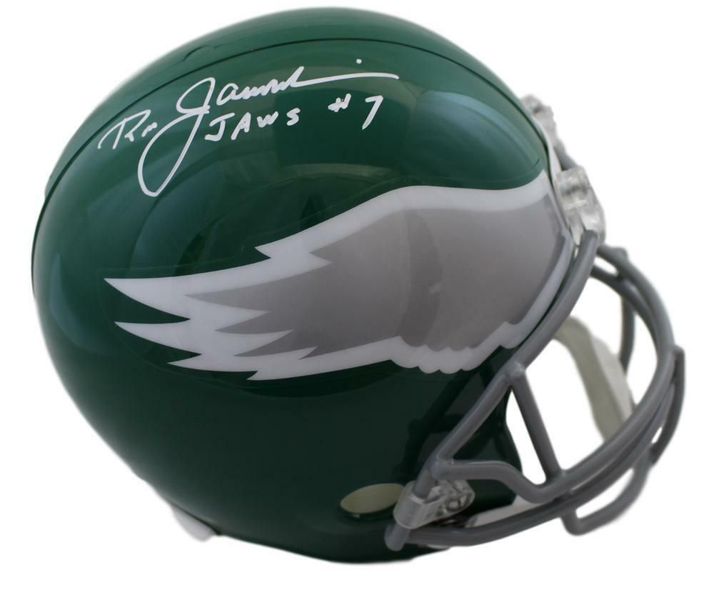 Ron Jaworski Autographed Philadelphia Eagles Replica Helmet Jaws BAS