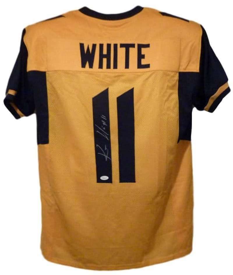 Kevin White Autographed West Virginia Mountaineers Size XL Yellow Jersey JSA