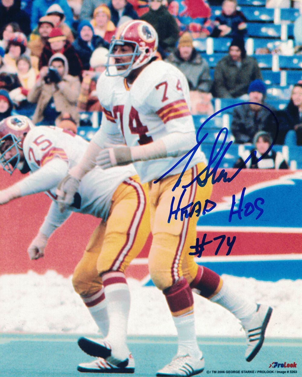 George Starke Autographed Washington Redskins 8x10 Photo Head Hog