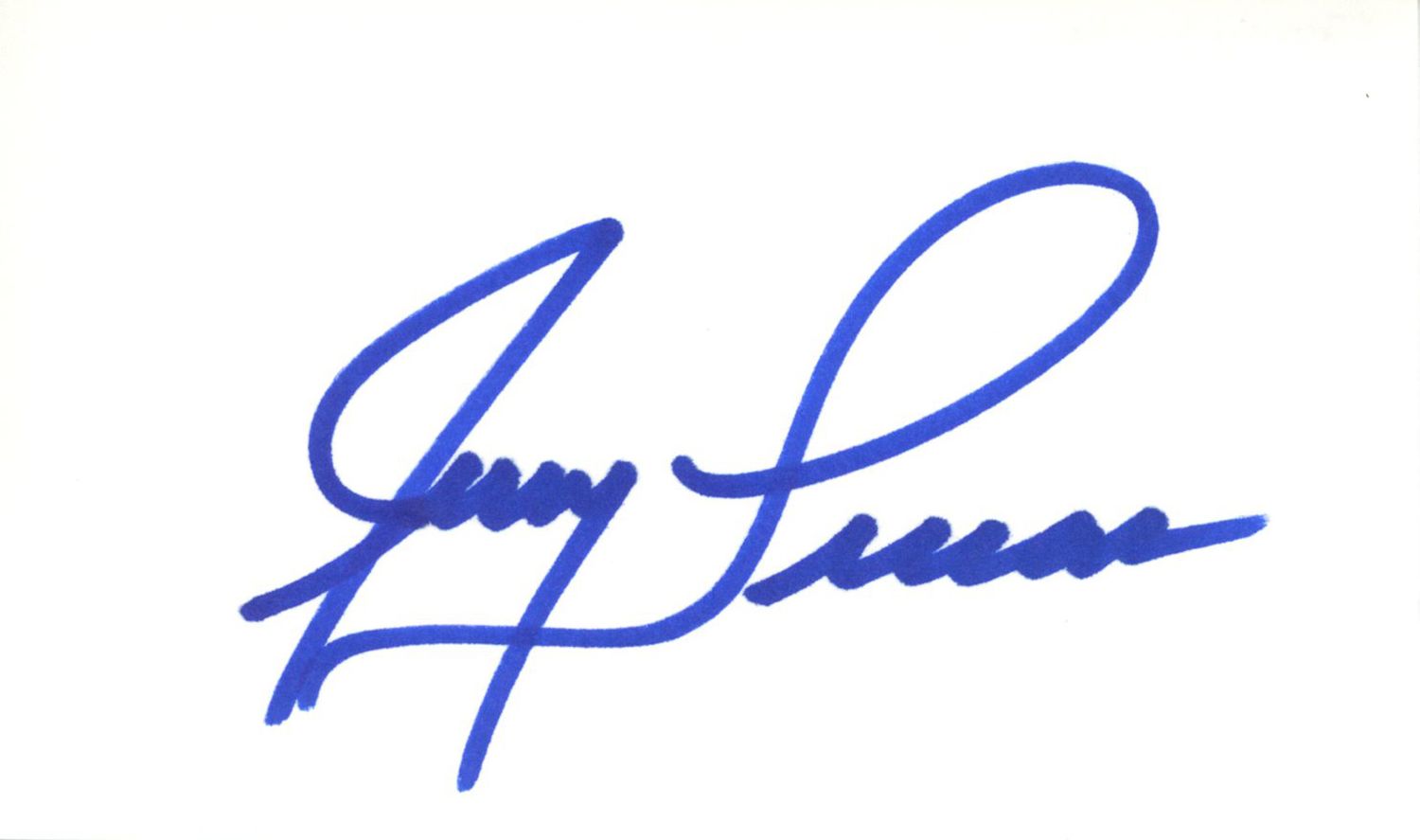 Jerry Lucas Autographed New York Knicks Index Card Beckett 45333