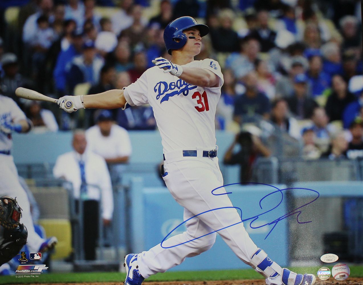 Joc Pederson Autographed/Signed Los Angeles Dodgers 16x20 Photo JSA PF
