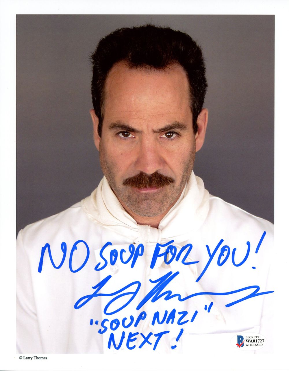 Larry Thomas Autographed/Signed Seinfeld 8x10 Photo Soup Nazi Beckett