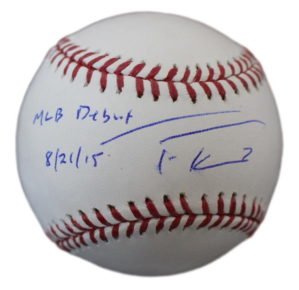 Trea Turner Autographed Washington Nationals OML Baseball MLB Debut JSA