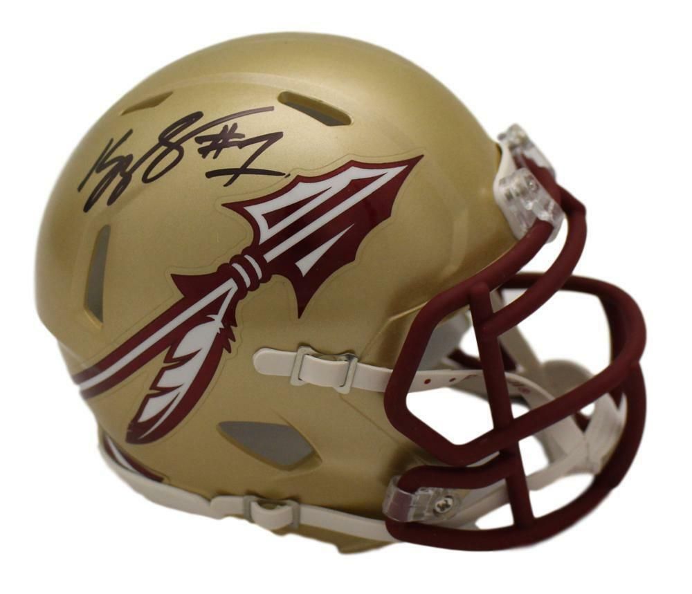 Kelvin Benjamin Autographed Florida State Seminoles Riddell Speed Mini Helmet JSA