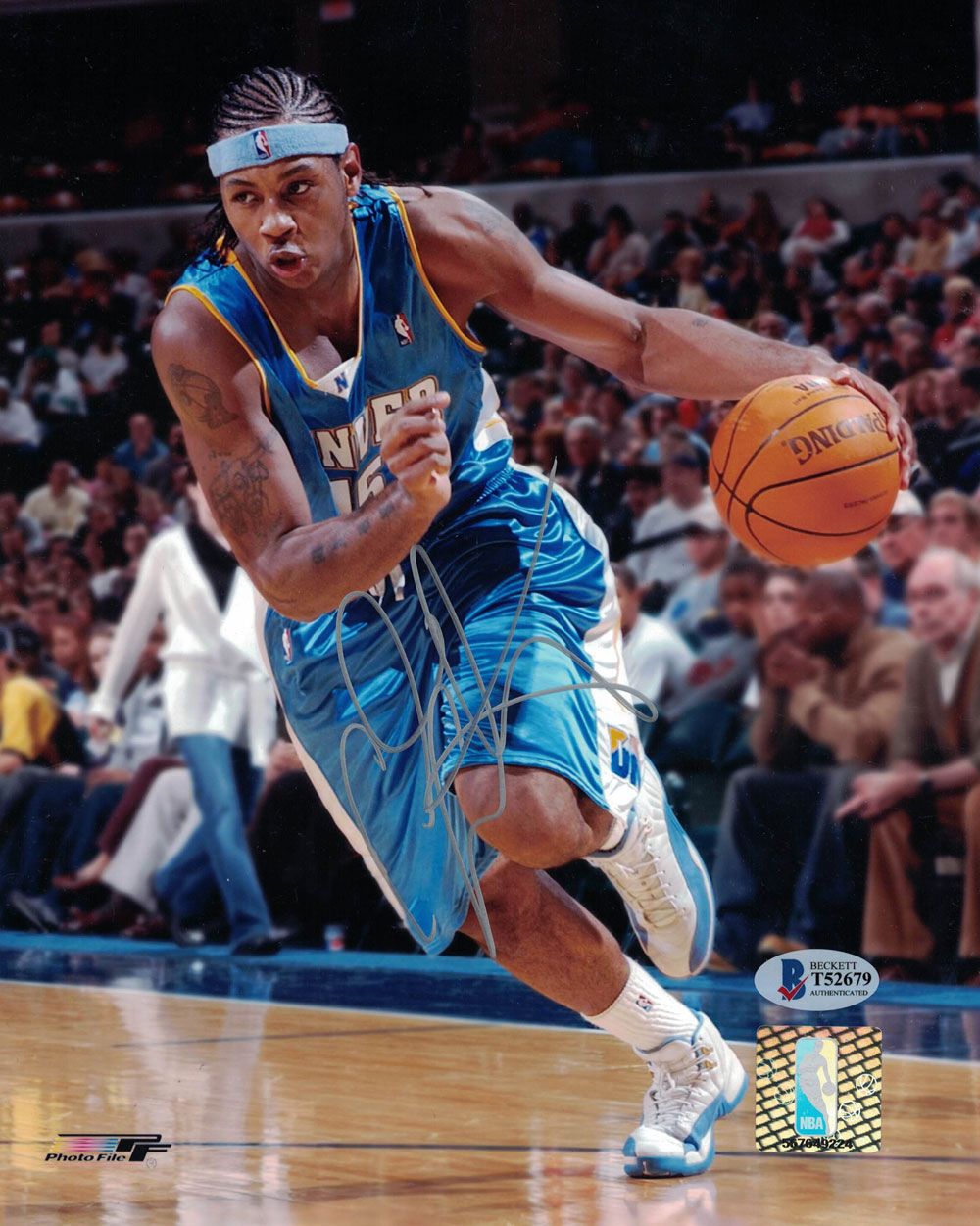 Carmelo Anthony Autographed/Signed Denver Nuggets 8x10 Photo BAS PF