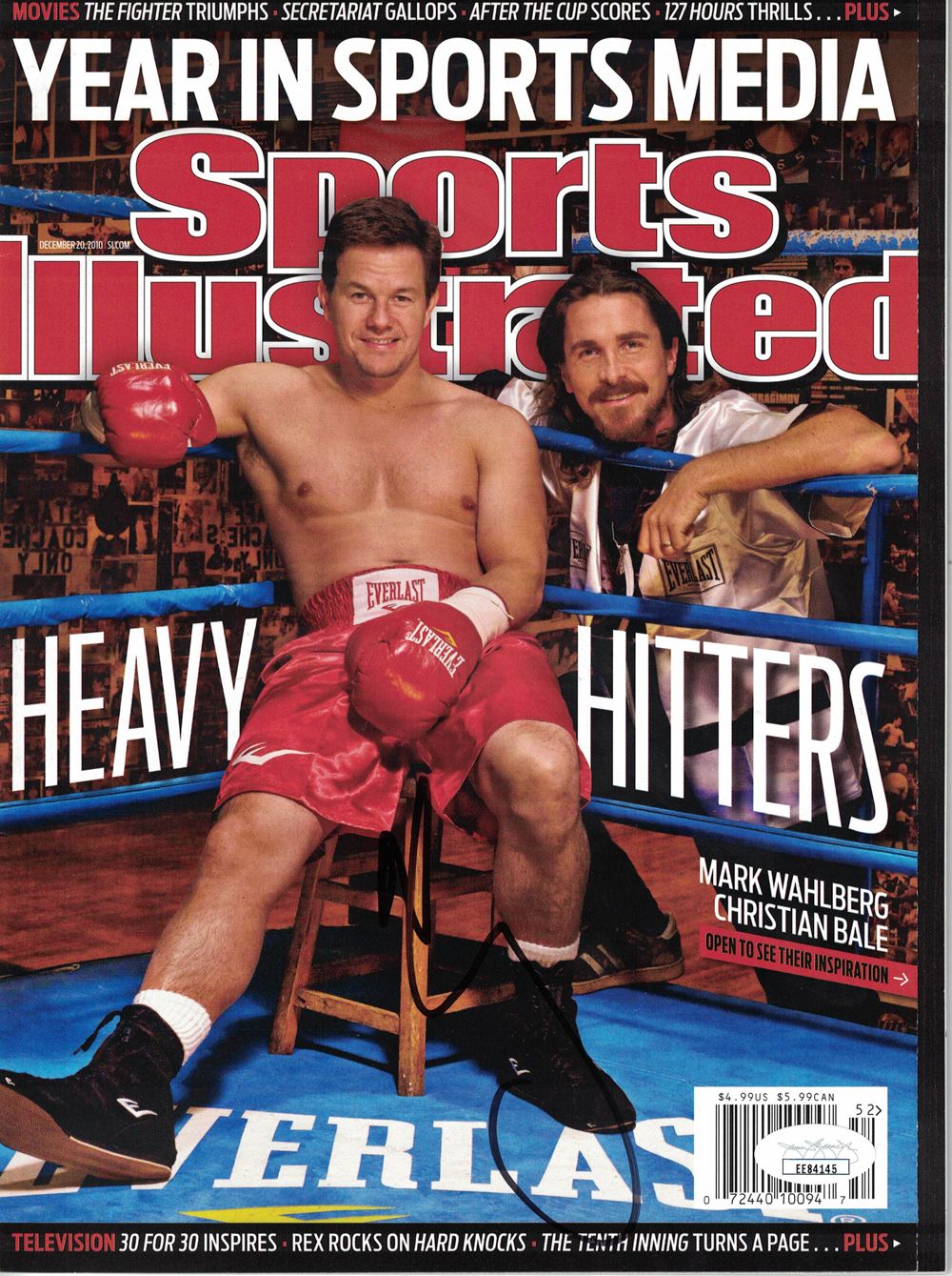 Mark Wahlberg Autographed/Signed The Fighter Sports Illustrated JSA
